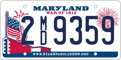 MD license plate 2MD9359