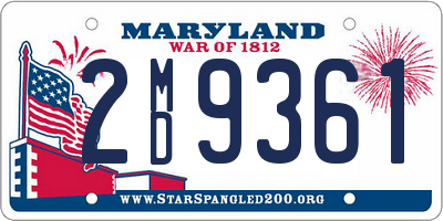 MD license plate 2MD9361