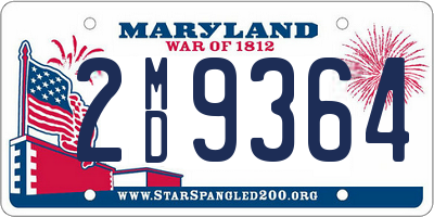 MD license plate 2MD9364