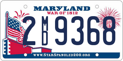 MD license plate 2MD9368