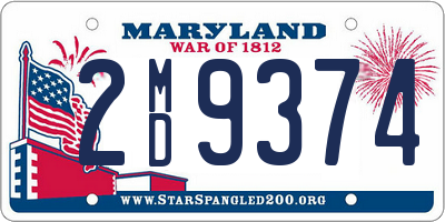 MD license plate 2MD9374