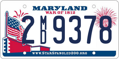 MD license plate 2MD9378