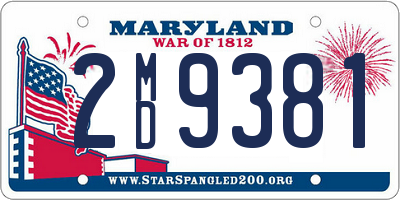 MD license plate 2MD9381