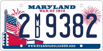 MD license plate 2MD9382