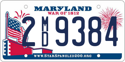 MD license plate 2MD9384