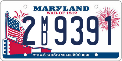 MD license plate 2MD9391