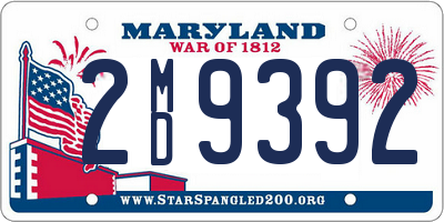 MD license plate 2MD9392