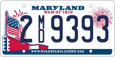 MD license plate 2MD9393