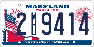 MD license plate 2MD9414