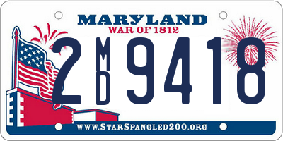 MD license plate 2MD9418