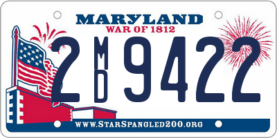 MD license plate 2MD9422