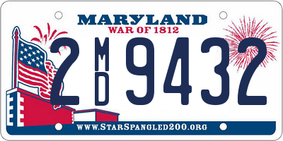 MD license plate 2MD9432