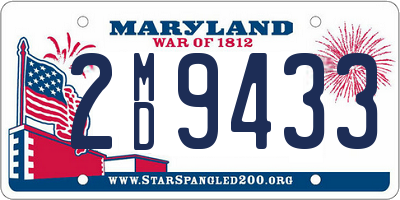 MD license plate 2MD9433