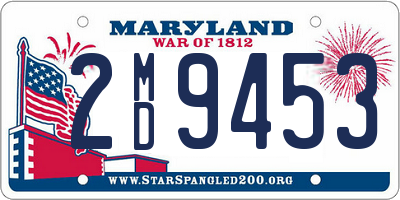 MD license plate 2MD9453