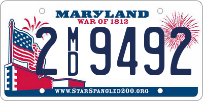 MD license plate 2MD9492