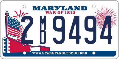 MD license plate 2MD9494