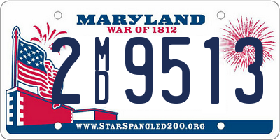 MD license plate 2MD9513