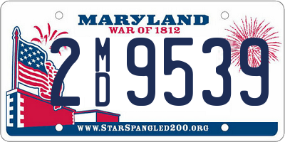 MD license plate 2MD9539