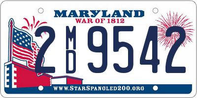 MD license plate 2MD9542