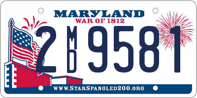 MD license plate 2MD9581