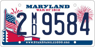 MD license plate 2MD9584