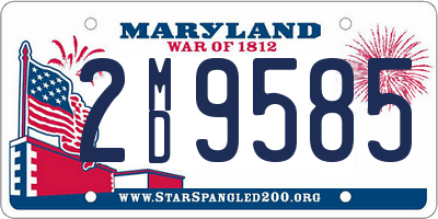 MD license plate 2MD9585