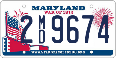 MD license plate 2MD9674