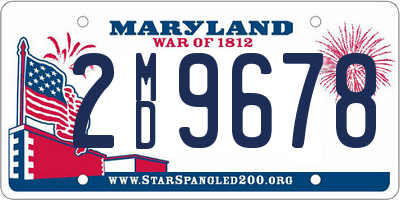 MD license plate 2MD9678