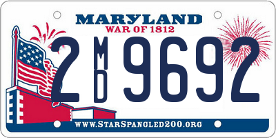 MD license plate 2MD9692