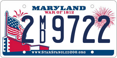 MD license plate 2MD9722