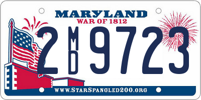 MD license plate 2MD9723