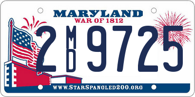 MD license plate 2MD9725