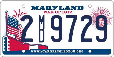 MD license plate 2MD9729