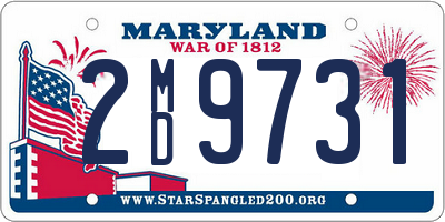 MD license plate 2MD9731