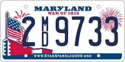 MD license plate 2MD9733