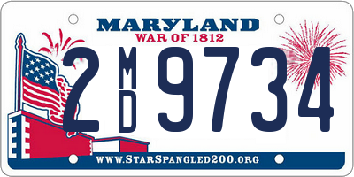 MD license plate 2MD9734