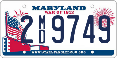 MD license plate 2MD9749