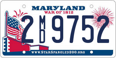 MD license plate 2MD9752