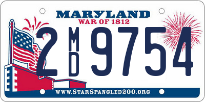 MD license plate 2MD9754