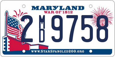 MD license plate 2MD9758