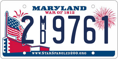 MD license plate 2MD9761