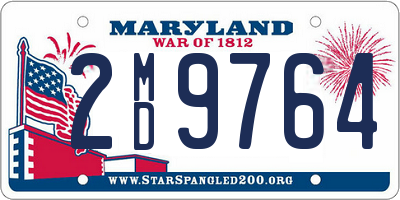 MD license plate 2MD9764