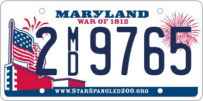 MD license plate 2MD9765