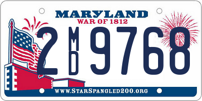 MD license plate 2MD9768