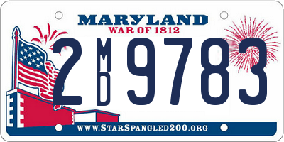 MD license plate 2MD9783