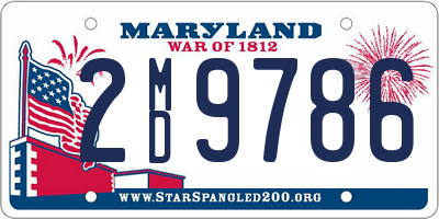 MD license plate 2MD9786