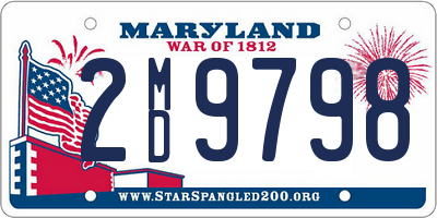 MD license plate 2MD9798