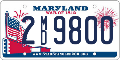 MD license plate 2MD9800