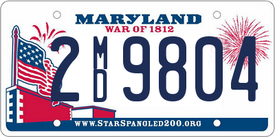 MD license plate 2MD9804