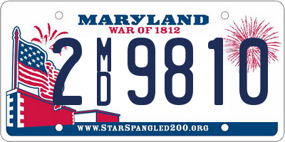 MD license plate 2MD9810